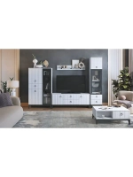 Шкаф-витрина стеклянный в гостиную 45,2х45х202 см Шарлиз