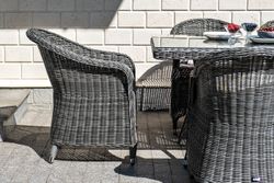 "Равенна" плетеное кресло из искусственного ротанга, цвет графит