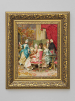 Картина на стену для интерьера на холсте "Золотой век" в классической раме 41*51 см