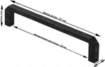 Ручка SV (128мм) чёрная пластик SV Мебель