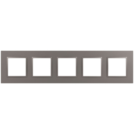 Рамка для розеток и выключателей ЭРА Elegance 14-5015-16 на 5 постов, Classic, титан