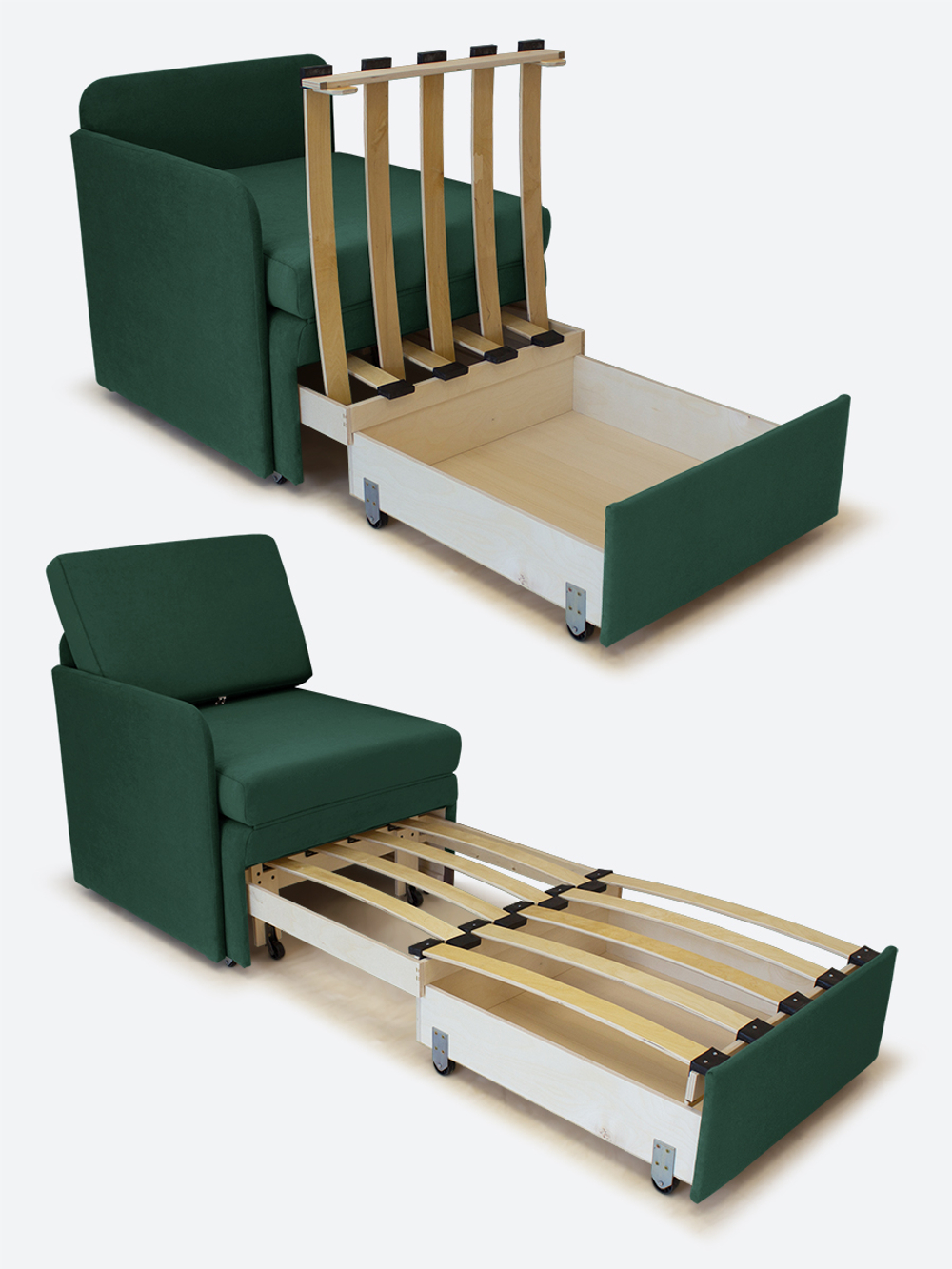 Кресло-кровать "Миник" с правым подлокотником, под правую руку