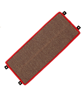 Когтеточка Lowcost Угловая средняя с пропиткой ковролин/мех 57*13см. (PerseiLine)