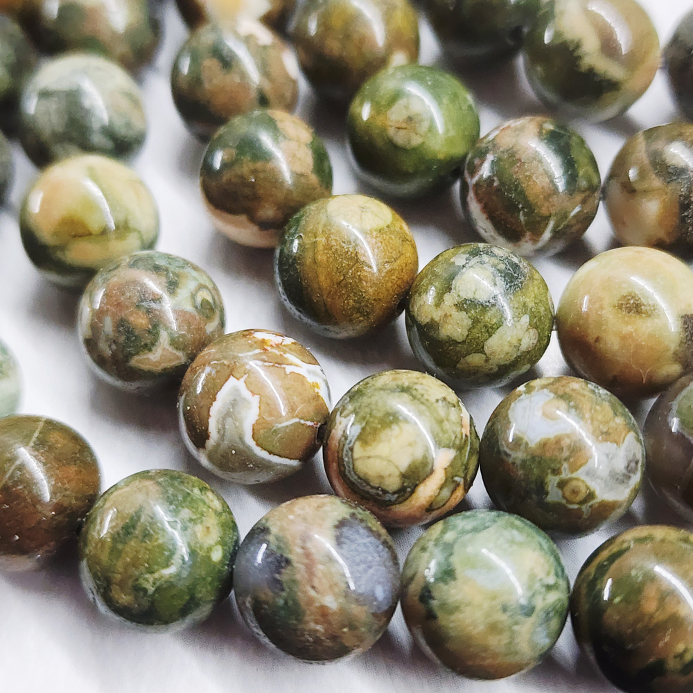 Риолит, бусина шар, 10.5мм, красочный, природный цвет