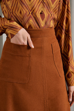 4814 Юбка женская (карамельный)