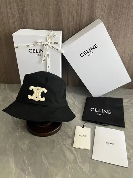 Панама Celine triomphe из хлопка,чёрный