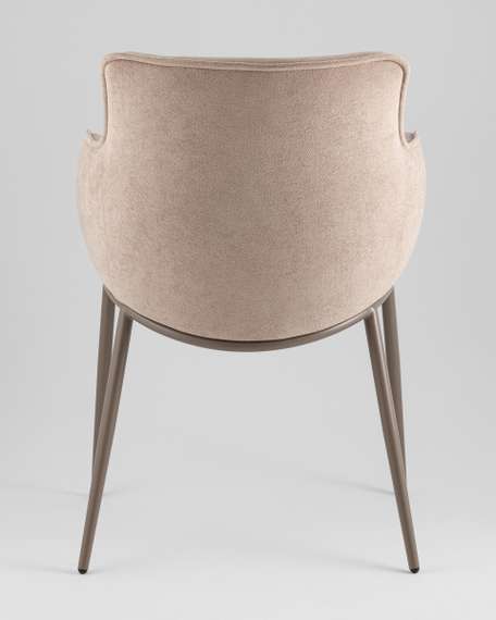 Стул Твигги велюр бежевый, каркас бежево-серый