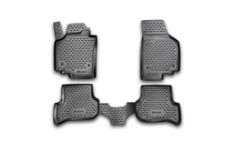 Коврики Standard, в салон SEAT Altea Freetrack 2007-2009, 4 шт. (полиуретан, чёрные) Element.NLC.44.06.210