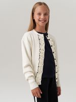 Кардиган школьный для девочки AT585 молочный