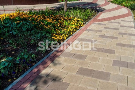 Тротуарная плитка Steingot Квадрат 300x300 Коричневый толщина 60 мм