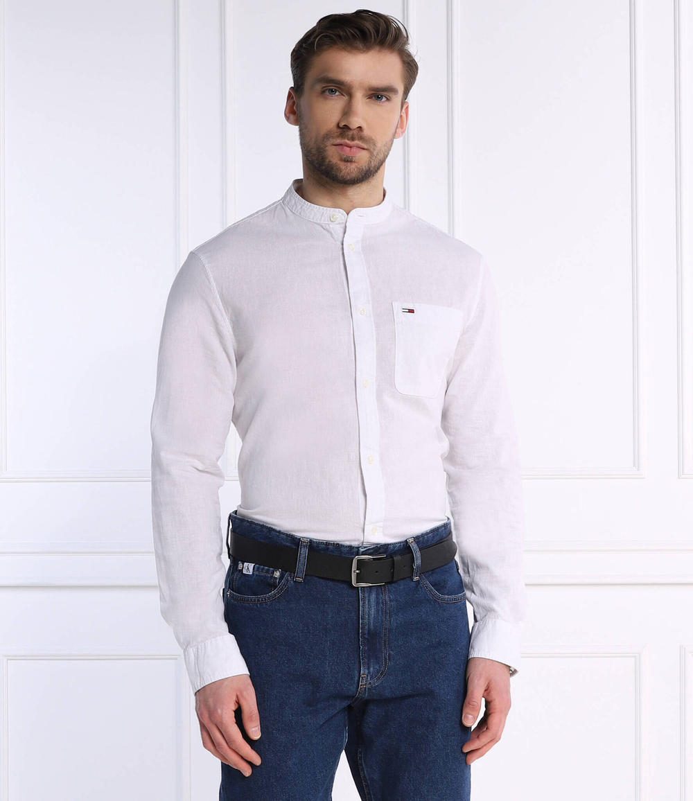 Рубашка MAO LINEN BLEND Tommy Jeans - белый(DM0DM18964)