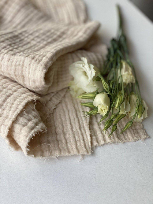 Бежевый муслин 4 слоя