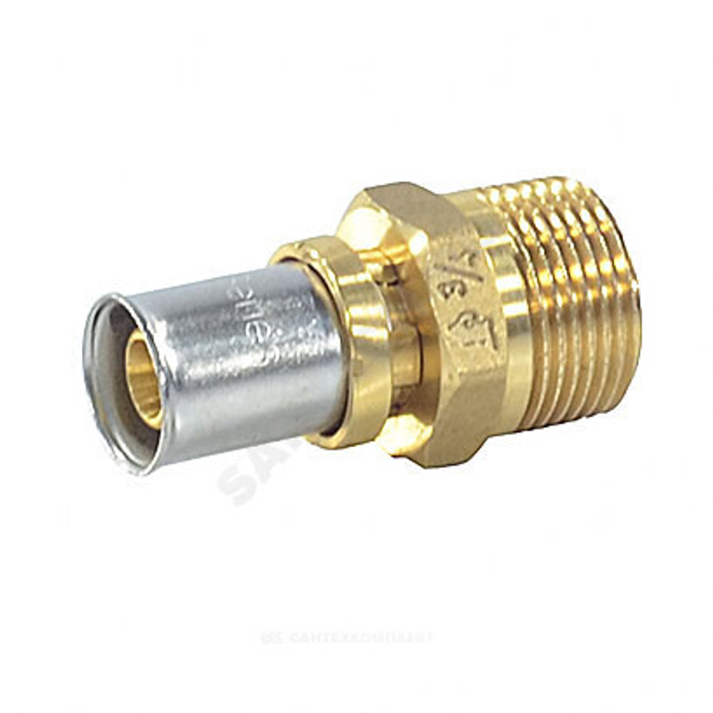 Муфта для МП/PE-X труб латунь пресс Дн 26х3/4" НР RM107 Giacomini RM107Y049