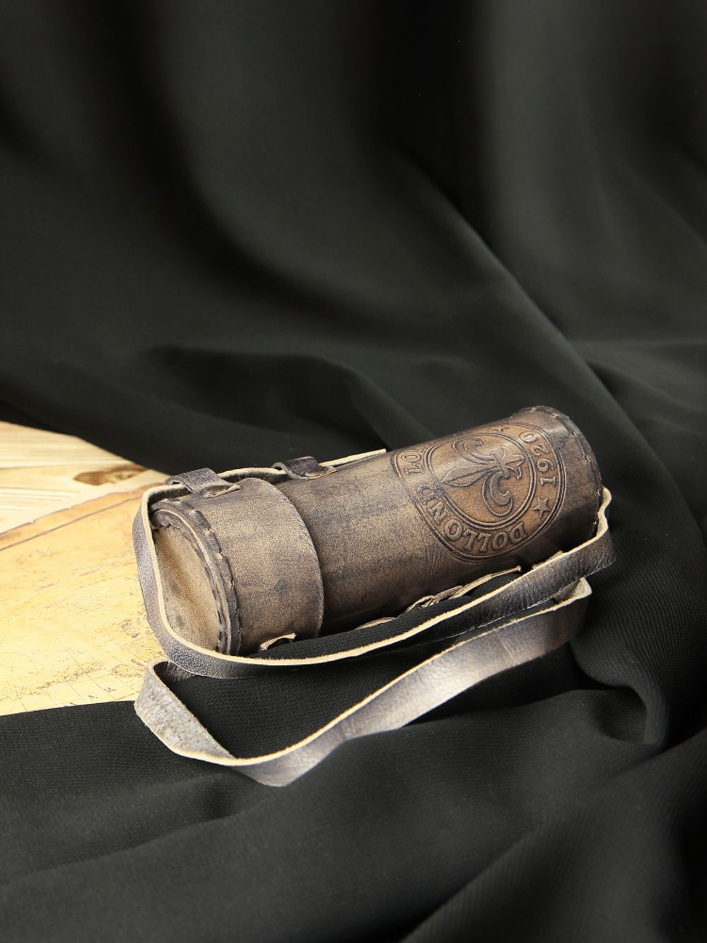 Nautical Подзорная труба в кожаном футляре