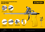 STAYER MASTER пистолет для монтажной пены, металлический корпус
