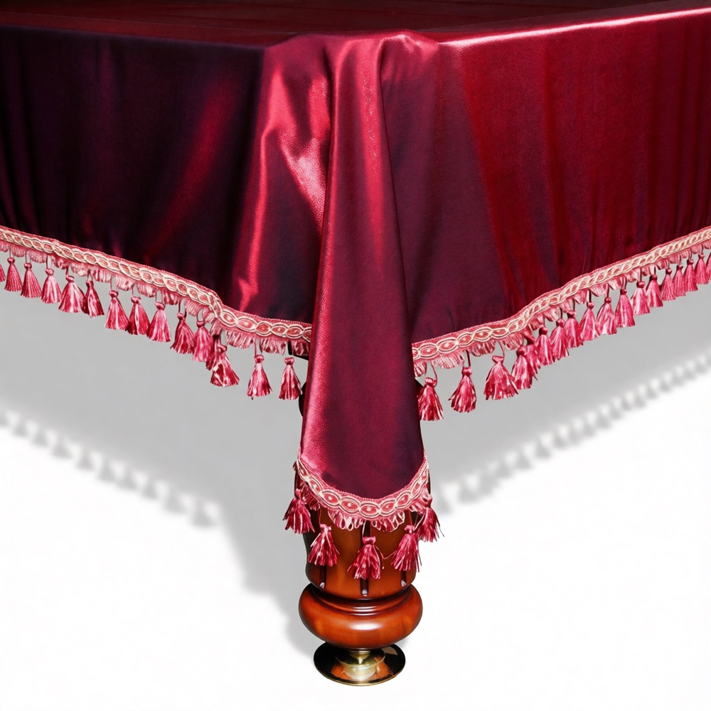 Покрывало на бильярдный стол Монако, 7 футов, шёлк, бордовое