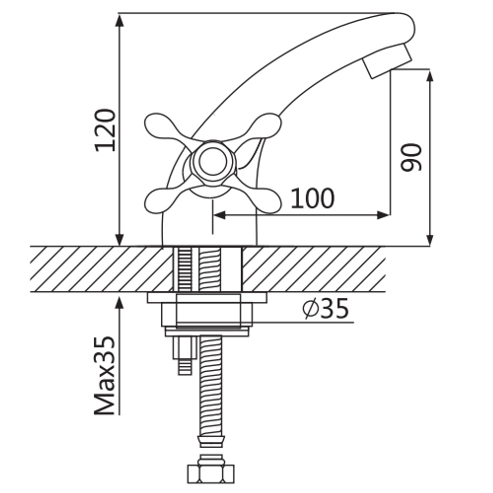 Смеситель для раковины Oute T50 T5001L