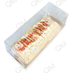 Коробка для рулета ПРЕМИУМ с пластиковой крышкой 300х120х120 мм (белая), 10шт