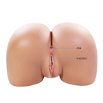 Телесный мастурбатор Julia с 2 любовными тоннелями (Цвет: телесный)