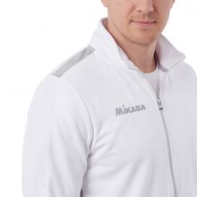 Костюм спортивный MIKASA MT537/530-022-L, р.L, 70% хлопок, 30% полиэстер, бело-серый