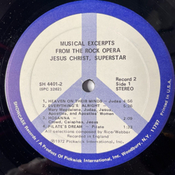 Винтажная виниловая пластинка LP Сборник 4 Operas Rock Jesus Christ Superstar, Tommy, Hair, Godspell (Spain 1975)