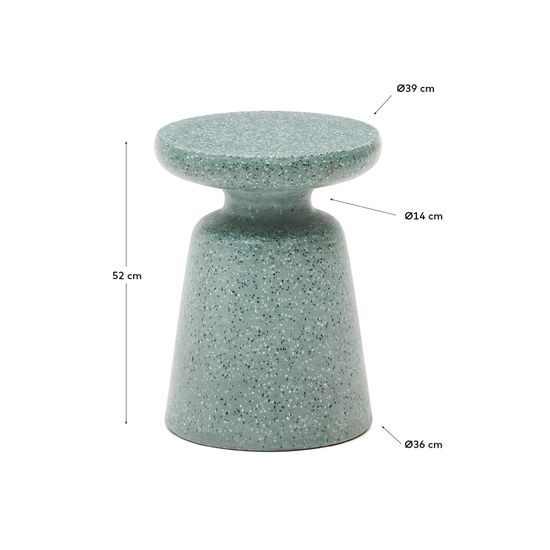 Приставной столик Mesquida из зеленого терраццо Ø 39 Испания