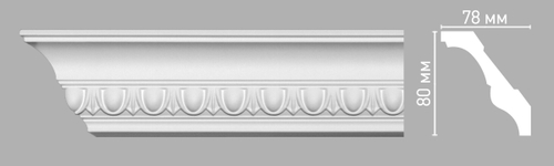 Плинтус потолочный с рисунком Decomaster 95023 80х78х2400мм