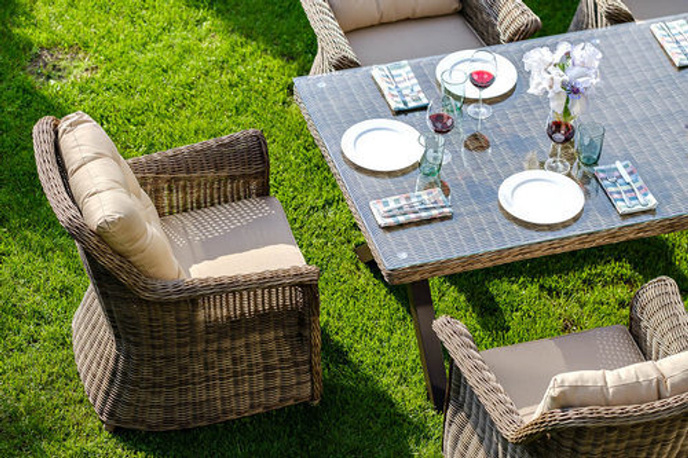 Стол садовый плетеный из искусственного ротанга OPAL 210 см