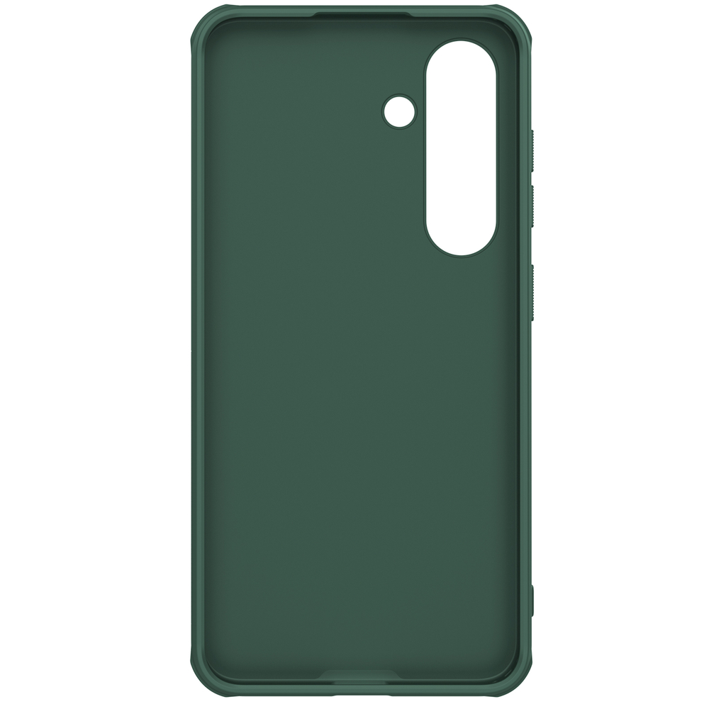 Усиленный чехол зеленого цвета (Deep Green) от Nillkin для смартфона Samsung Galaxy S24, серия Super Frosted Shield Pro