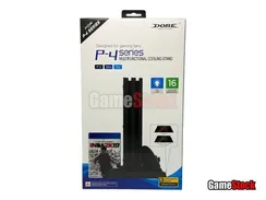 PS 4 Slim/Pro Многофункциональная подставка для консоли и подзарядки джойстиков (DOBE TP4-18119)
