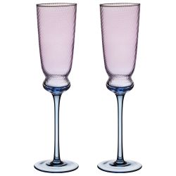 НАБОР БОКАЛОВ ДЛЯ ШАМПАНСКОГО "TWIST & SHINE" PURPLE, 2 ШТ/210 МЛ