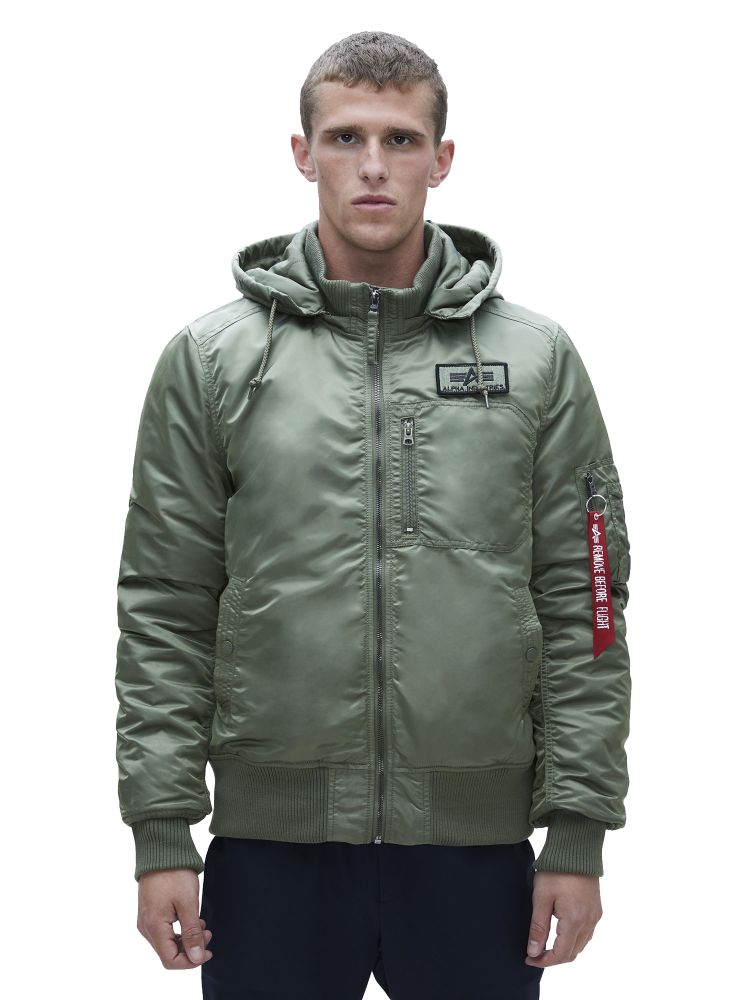 Куртка Alpha Industries MA-1 Hooded Rib Flight Jacket Sage Green