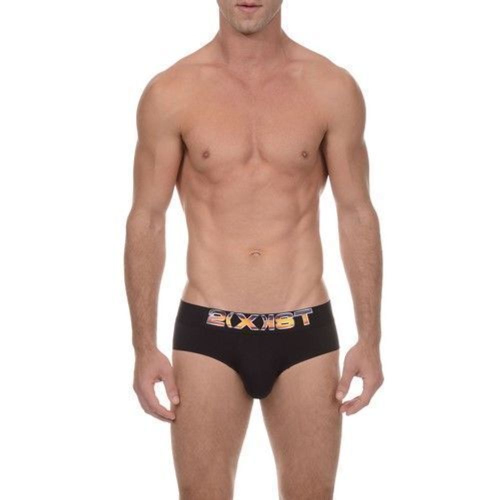 Мужские трусы Брифы черные 2(x)ist Men&#39;s Electric No-Show Brief Limited Edition Black