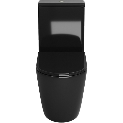 Унитаз компакт Grossman Color GR-4480BS Черный глянцевый с бачком и сиденьем Микролифт