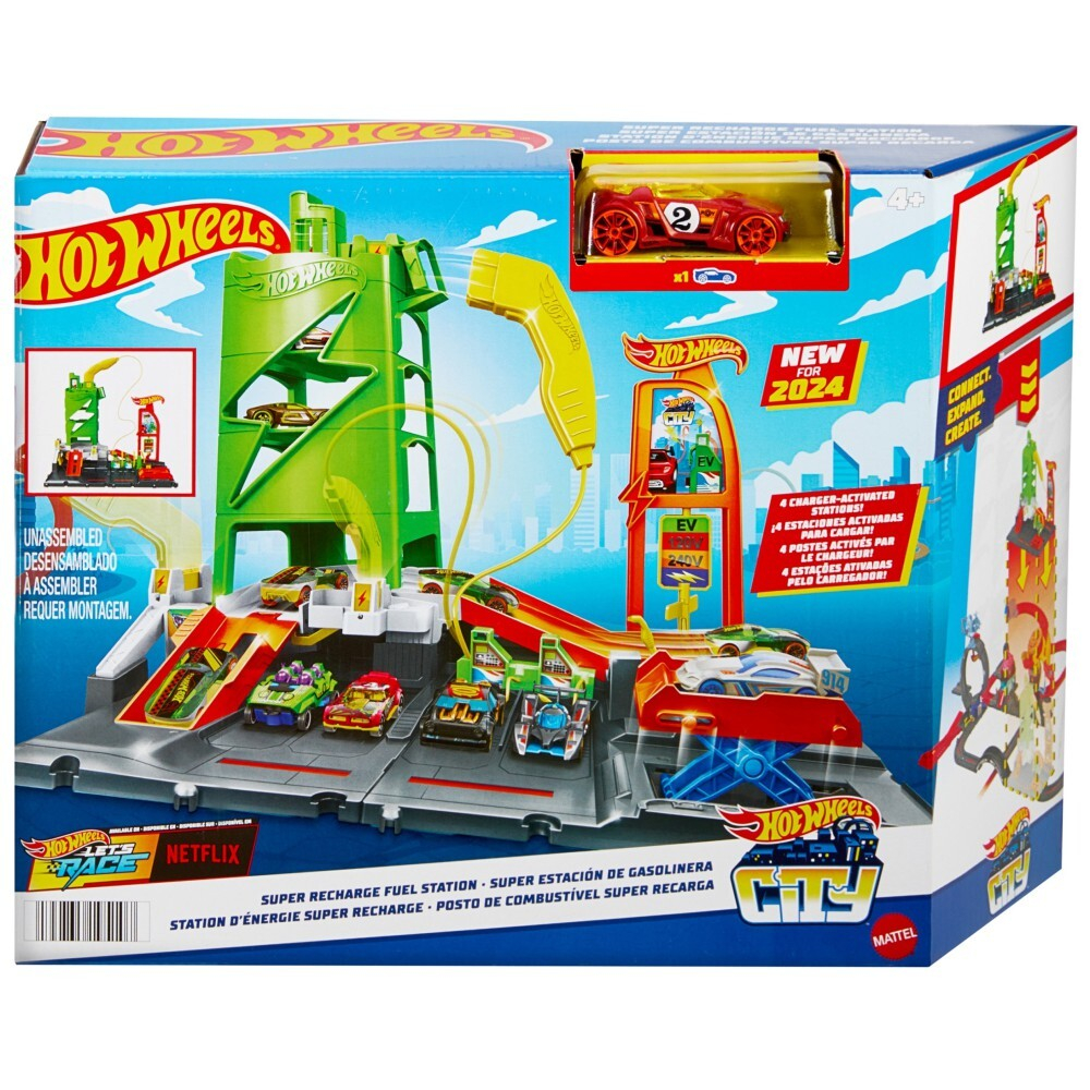 Hot Wheels - Зарядная станция для суперкаров + автомобиль HTN79 / артикул   HTN79  / GTIN 194735195107