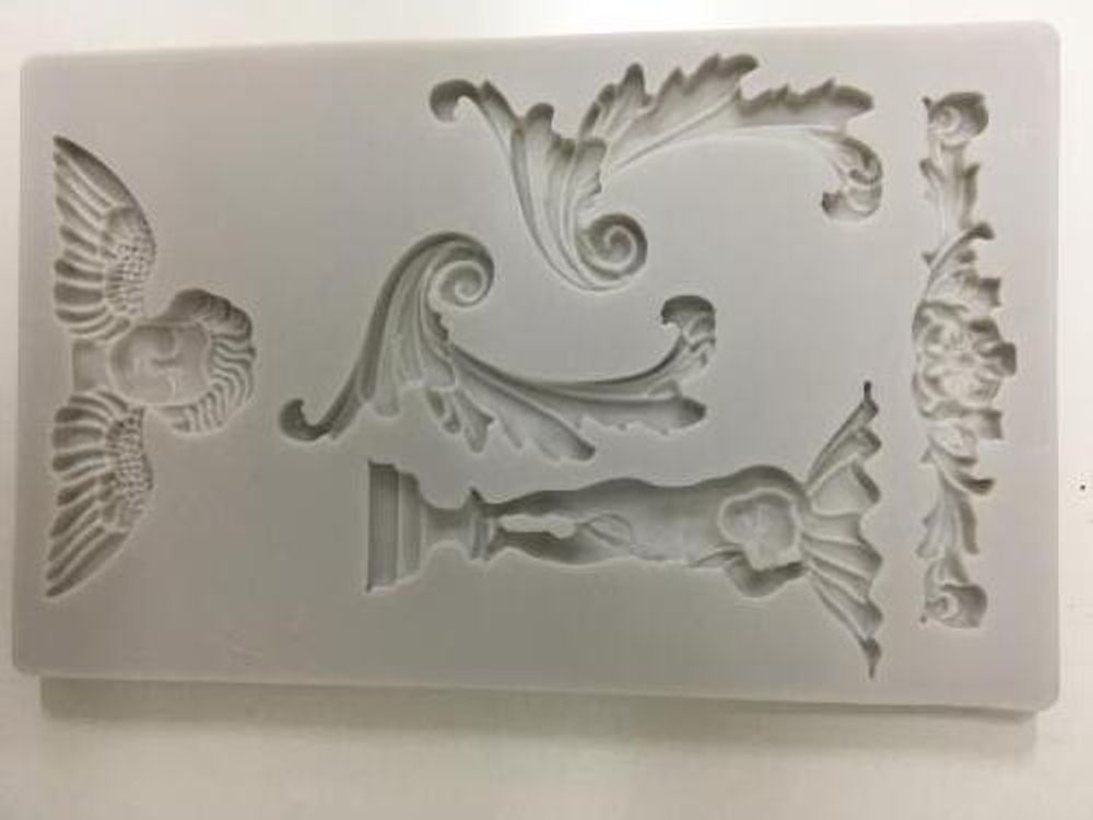 Молд АМПИР колонна ангел 1675 серый силикон, (Китай)