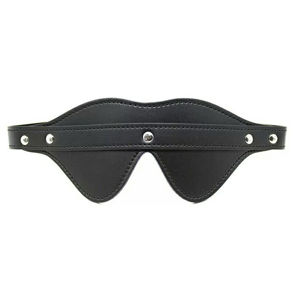 Маска закрытая с ремешком черная