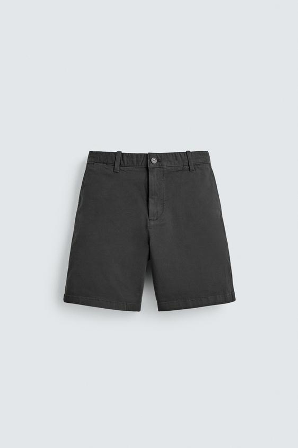 ZARA ШОРТЫ ЧИНОС REGULAR FIT, СЕРО-СИНИЙ