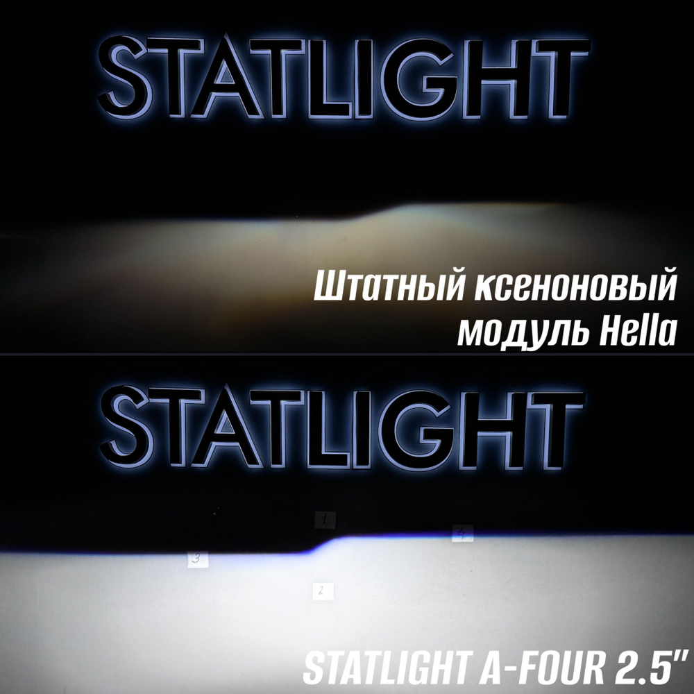 Светодиодные Bi LED линзы STATLIGHT A-four 2.5 дюйма 5000K 2.5" 12V (комплект 2 би лед линзы)