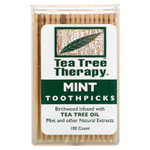 Tea Tree Therapy, Зубочистки Tea Tree TherapyToothpicks, мятные, примерно 100 штук