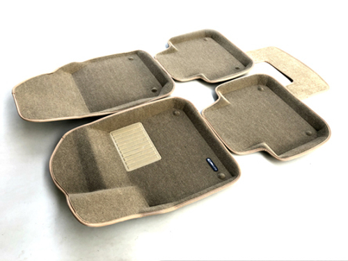 Коврики салона для VOLKSWAGEN Touareg (2018-)/PORSCHE Cayenne (2018-) Euromat 3D Business бежевые. Арт. EMC3D-004106T