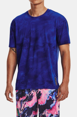 Мужская теннисная футболка Under Armour Men's UA Run Anywhere Streaker Short Sleeve - bauhaus blue/versa blue