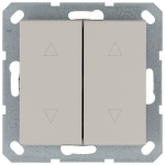 Выключатель двухклавишный для штор 10A 250V~ с накладкой, цвет Тауп