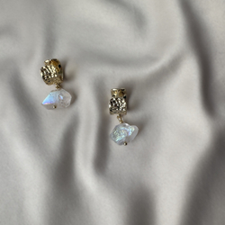 Серьги хагги «Иней» — тонированный кварц