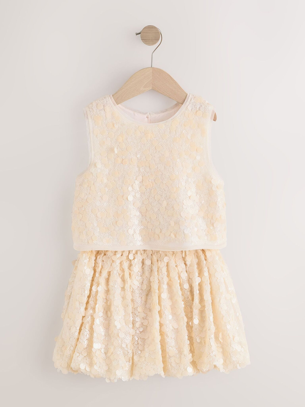 Топ и юбка в комплекте для девочки Next E87-250, Светло-бежевый