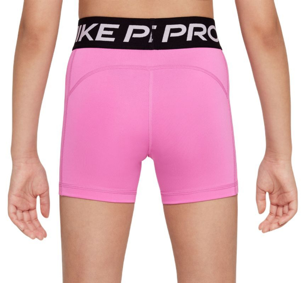 Шорты для девочки теннисные Nike Pro 3in Shorts - pink/black/white