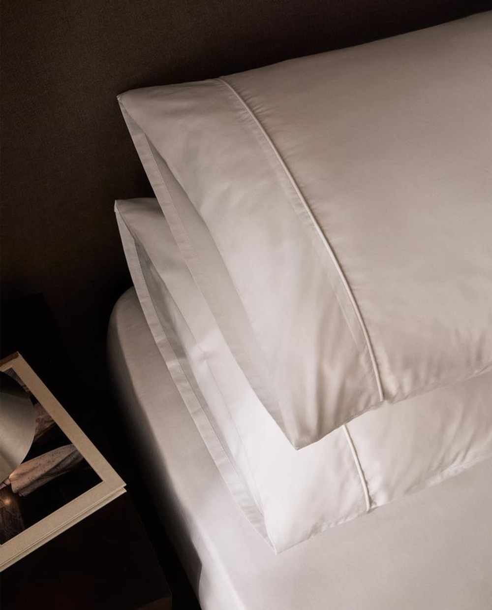 ZARA HOME НАВОЛОЧКА ИЗ ХЛОПКА ПЕРКАЛЬ (300 НИТЕЙ), БЕЛЫЙ