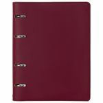 Тетрадь на кольцах А5 (180х220 мм), 120 листов, под фактурную кожу, BRAUBERG "Fusion", коричневый/голубой, 129995