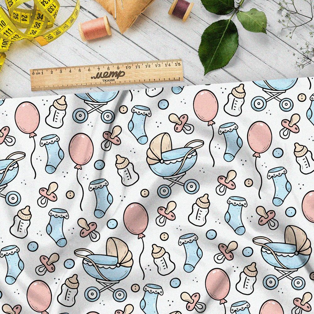 Ткань сатин детские принадлежности