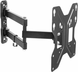 Кронштейн для телевизора Ultramounts (UM 900) черный 23"-43" макс.30кг настенный поворотно-выдвижной и наклонный